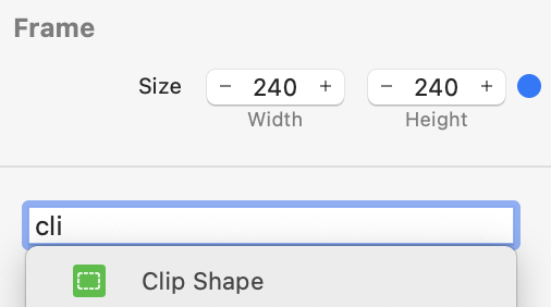 Select Clip Shape modifier.