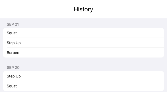 History view works after refactoring.